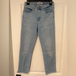 Levi’s 724 high rise straight ankle jeans